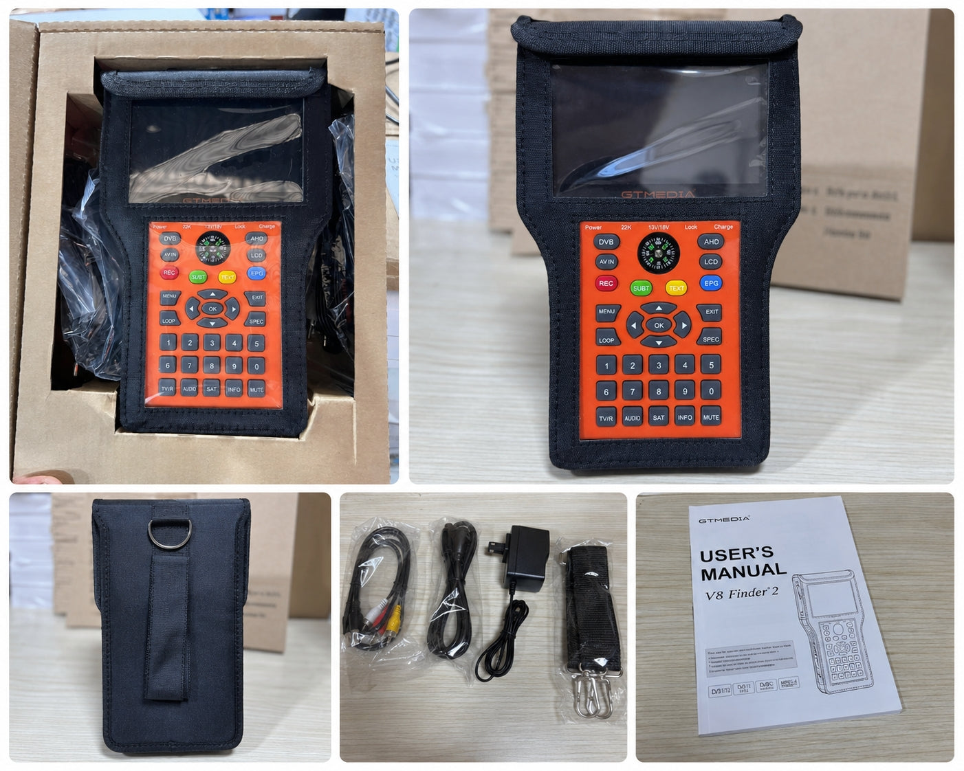 Récepteur Satellite Finder Professionnel Testeur Satellite Portable avec Écran LCD