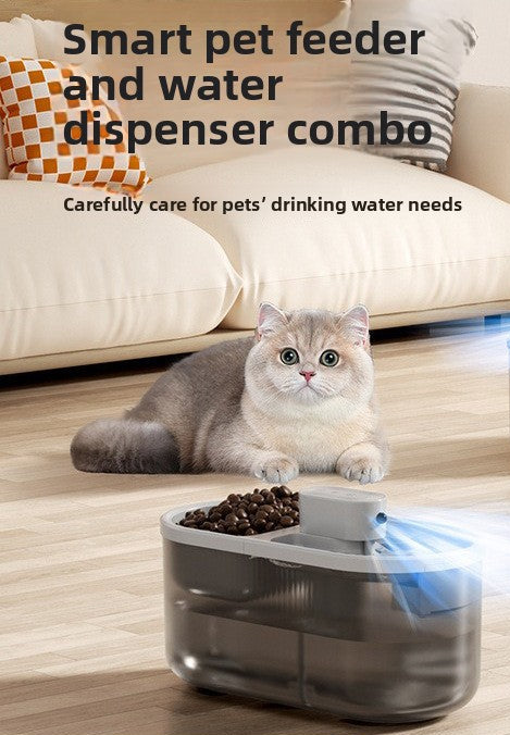 Distributeur d'eau intelligent 2-en-1 pour chiens et chats
