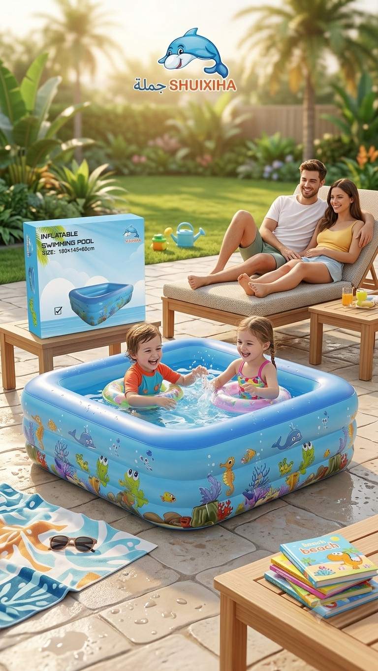 Piscine gonflable rectangulaire
