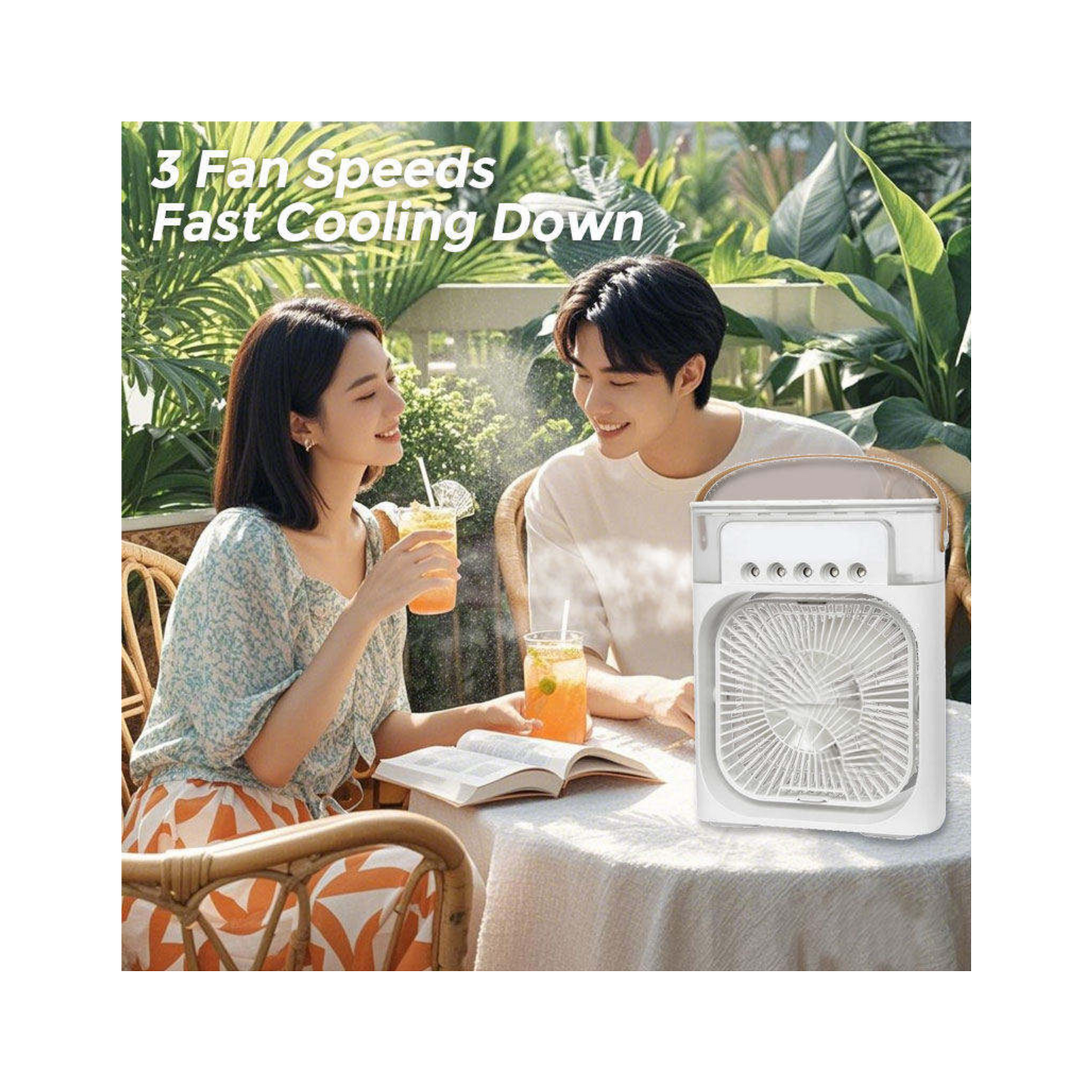 mini-ventilateur portable chinois avec batterie et lumière