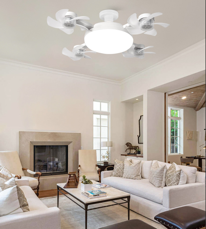 Drone Fun Light Ventilateur de plafond LED moderne avec télécommande
