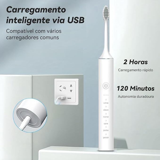 Brosse à dents électrique ultrasonique rechargeable