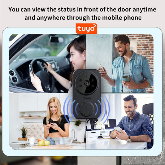 Sonnette Vidéo Intelligente Wifi Tuya avec Mini Carillon Sécurité Connectée