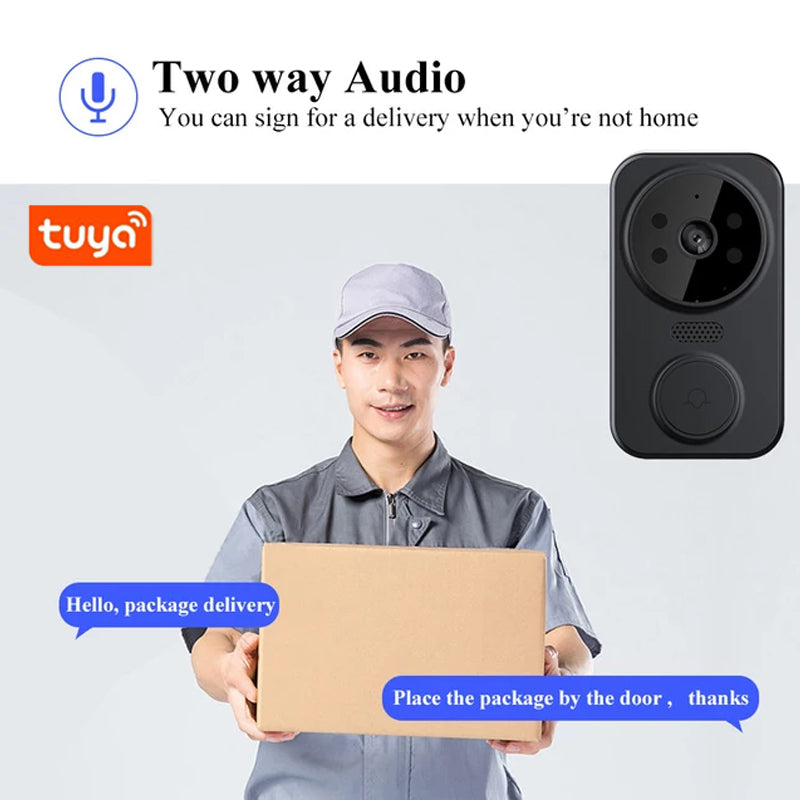 Sonnette Vidéo Intelligente Wifi Tuya avec Mini Carillon Sécurité Connectée