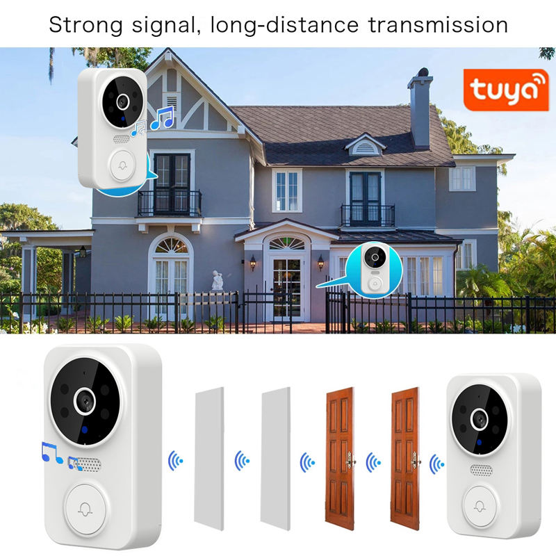 Sonnette Vidéo Intelligente Wifi Tuya avec Mini Carillon Sécurité Connectée