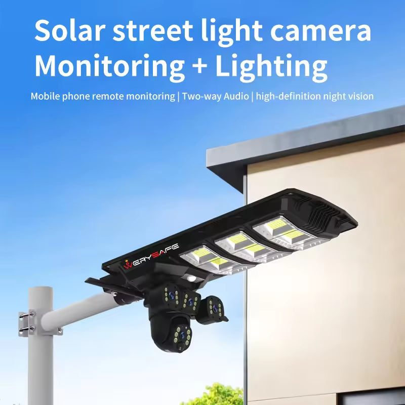 Lampe solaire extérieure avec caméra V380 Pro