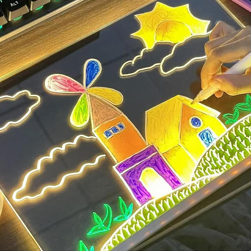 Tableau Blanc Lumineux à LED Multicolore