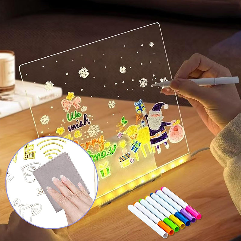 Tableau Blanc Lumineux à LED Multicolore