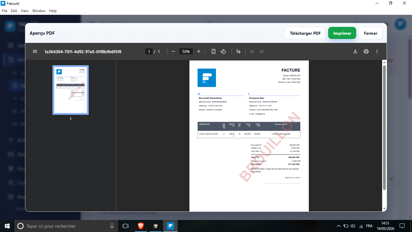 Fatourti - Logiciel de facturation
