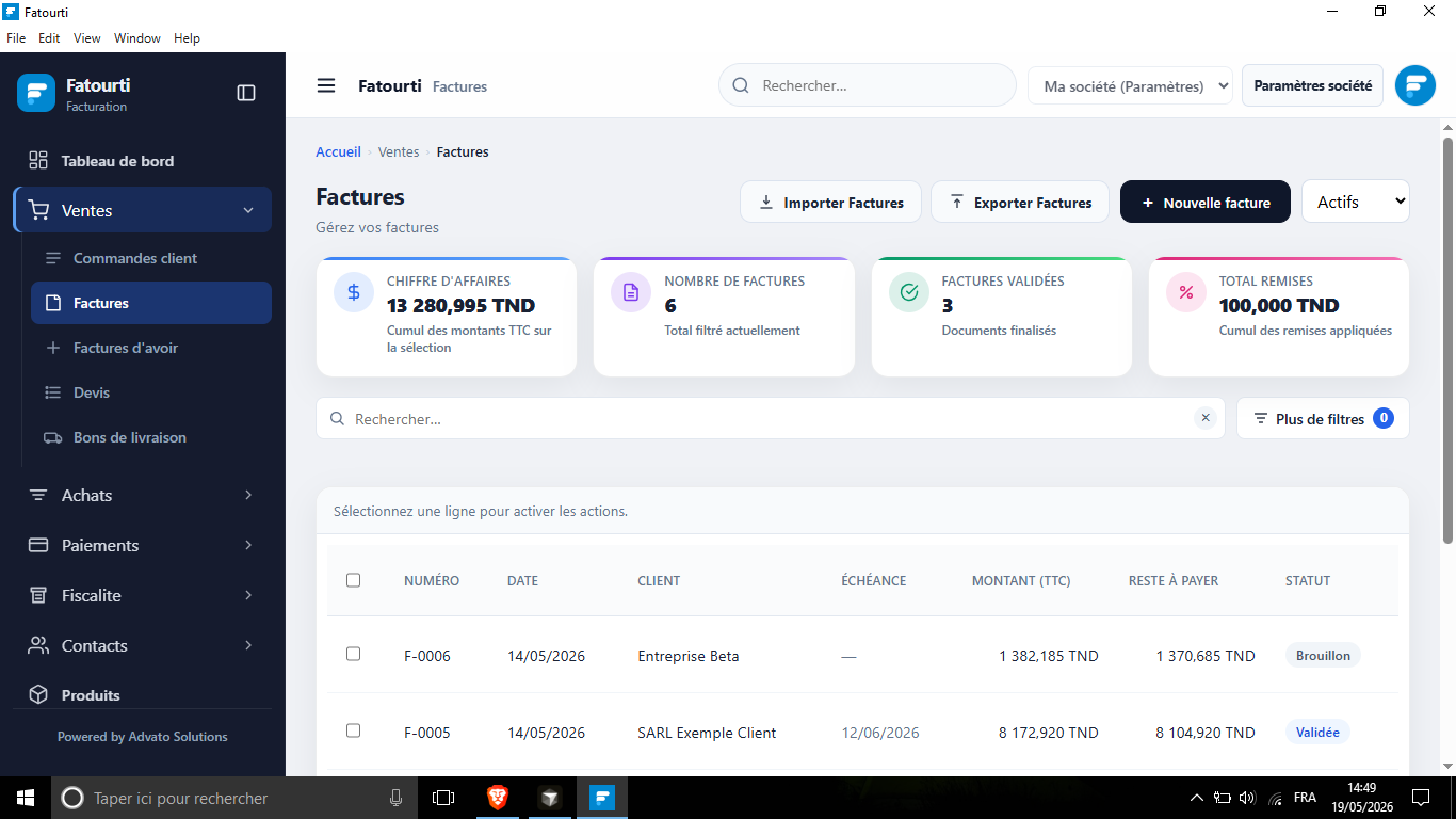 Fatourti - Logiciel de facturation