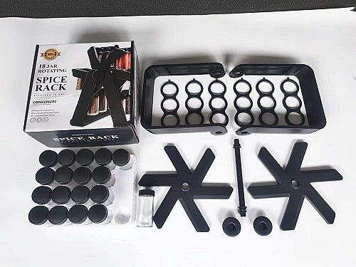 Étagère à épices rotative pour 18 pots