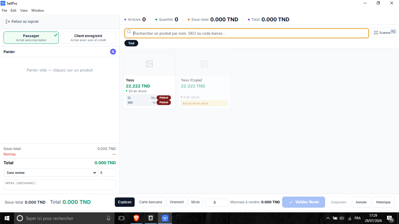 SellPro - Logiciel de gestion commercial