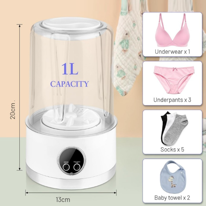 Machine à laver pour sous-vêtements 1L