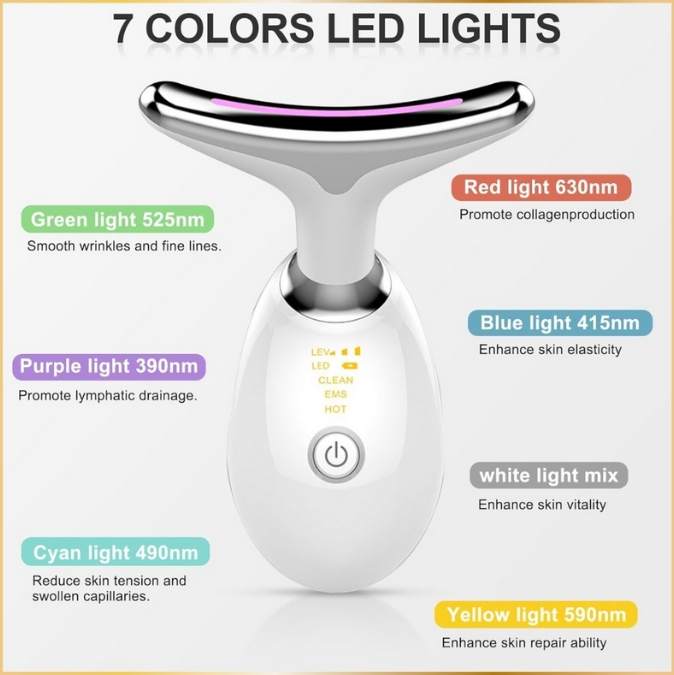 Massage Facial Vibrant- Ultra-Lifting avec Sept LED