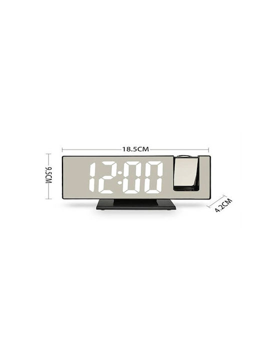 Horloge numérique avec projecteur et écran miroir
