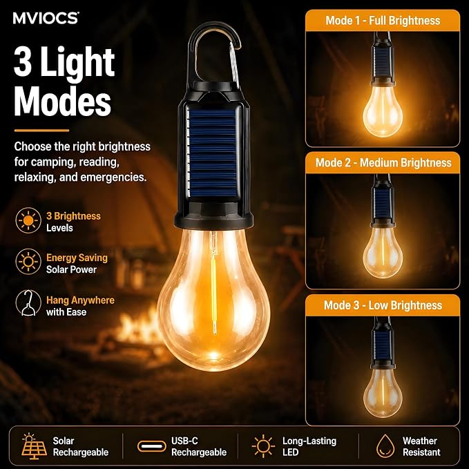 Ampoule de camping energie solaire
