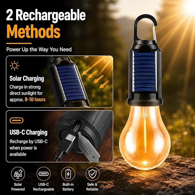 Ampoule de camping energie solaire